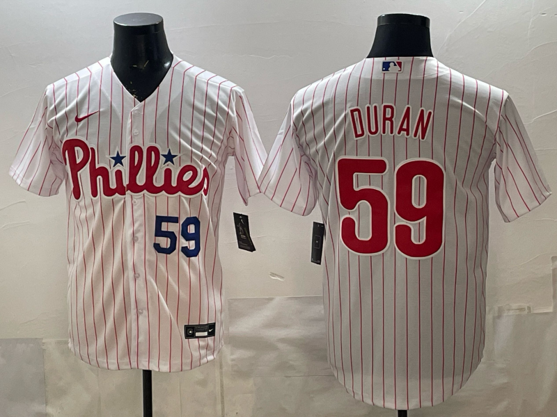Men 2026 Philadelphia Phillies #59 Duran White Game Nike MLB Jersey 006